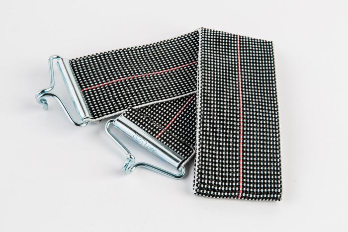 Cinghia centrale regolabile per rete da tennis, in nylon, con gancio a